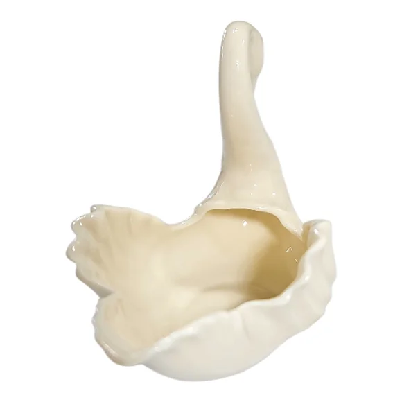 Lenox Swan Dish Ivory Porcelain Trinket Bowl USA 4x5 Elegant Decor Gift - Picture 4 of 6